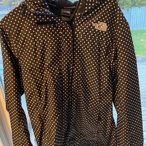 Medium North Face jacket polka dot